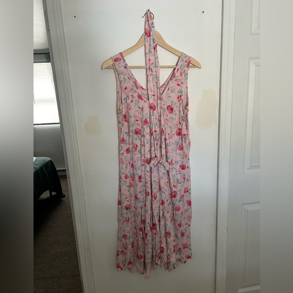 Latched Mama maternity/nursing romper sweet blooms print